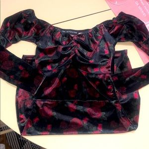 PLT Velvet Off the Shoulder Dress